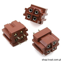207496-2 2 x 2 Pin Socket THT TYCO