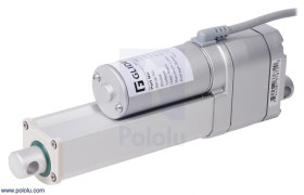 Pololu Glideforce MD122004-P Medium-Duty Linear Actuator with Feedback: 100kgf, 4" Stroke (3.9" Usable), 0.58"/s, 12V