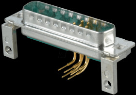 3009W4PAU99G20X D-SUB coax plug, mixed assembly, PCB-mounting, angled