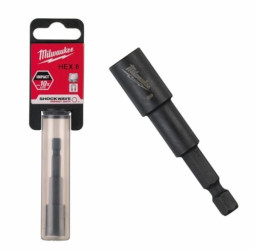 Udarowa nasadka sześciokątna magnetyczna adapter 8mm 1/4 HEX M6 o długośći 65mm MILWAUKEE