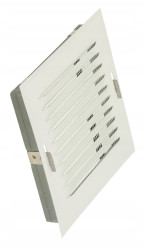 Kratka metalowa wentylacyjna skośna na ramce 140x140 biała 02-705
