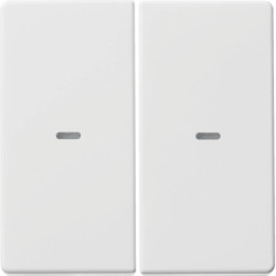 KNX e/s Q.x Klawisze z soczewką do modułu przycisku 2-kr, biały, aksamit 80960329