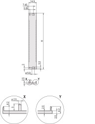 Akcesoria do obudów Panel przedni 30849004 Aluminium
