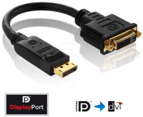 PI170 DisplayPort/DVI-D socket (24+1), 0.10m