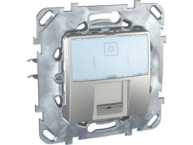 UNICA TOP Gniazdo komputerowe RJ45 kat.5 UTP aluminium MGU50.421.30Z SCHNEIDER ELECTRIC