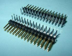 ZŁĄCZE 30-PIN KĄTOWE 2-RZ ZŁOTE