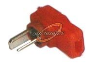 GŁOŚNIKOWY WTYK CZERWONY KĄTOWY