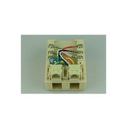 Puszka telef.2x6p6c prostok. RJ12