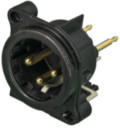 XLR panel plug, 3 pole, metal, NC3MBV-B
