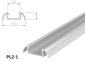 PROFIL LED PL2-1 SREBRNY 1M