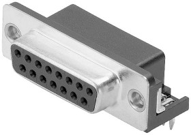 Weidmüller D-SUB F6.3 T15HU 3.2B4 TY BK 2701730000 Złącze żeńskie D-Sub 90 ° Ilość styków: 15 lutowane 1 szt.