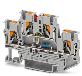 Listwa zaciskowa rozłączna Phoenix Contact 12 → 24AWGWciskane PTU 4-TG-P 20A 400 V