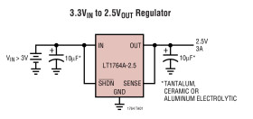 3A, Fast Transient Response, Low Noise, LDO Regulators