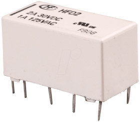 12V Miniature Latching Relay DPDT HFD2/012-S-L2