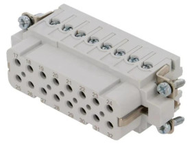 Złącze HDC wkładka stykowa żeński C146 16-PIN 16+PE 14A C14610B0160044