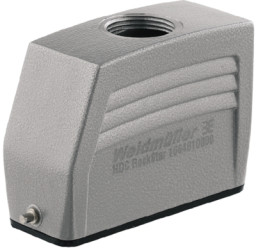 Grommet housing, size A16, die-cast aluminum, PG16, straight, longitudinal bow locking, IP65, 1664810000