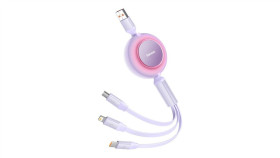Kabel Baseus Bright Mirror 2 Camj010105 Zwijany 3W1 Usb-A - Micro Usb /...