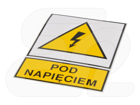 Tabliczka TZO 74X105S POD NAP. E04TZ-01011120800 ERGOM