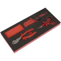 Sealey TBTE09 Premier Insulated Cutting Set with Tool Tray 3pc - VDE Approved