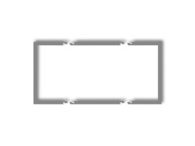 DECO Ramka wypełniająca 2 podwójna szary mat 27DRW-2 KARLIK