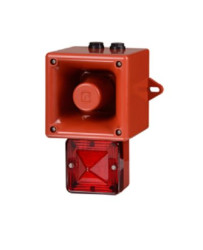 Sygnalizator akustyczny z lampą sygnalizacyjną 230 V Pomarańczowy V AC IP66 Montaż ścienny ±113dB