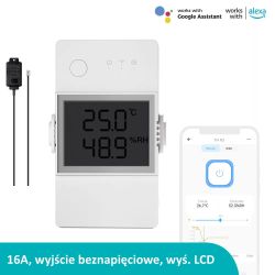 Sonoff TH Elite 16A przekaźnik Wifi z funkcją pomiaru temperatury oraz wilgotności odpowiednik Sonoff TH16