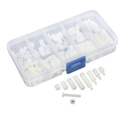 180 Pcs M3 Nylon Bolts and Spacers - 6/8/10/12/15/20 mm