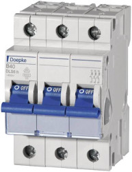 Doepke 09914112 DLS6H B13A 3polig 6KA Wyłącznik automatyczny 3 styki 13 A 230 V, 400 V