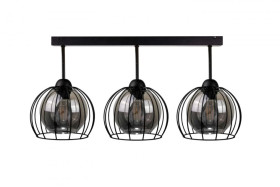Lampa sufitowa nowoczesna loftowa 3xE27 SOLO BLACK