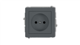 Deco Gniazdo Pojedyncze B/U Grafitowy Mat 28Dgp-1P
