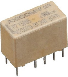 Przekaźnik sygnału, 5V dc, 2 A, DPDT, 2-polowy, montaż PCB, TE Connectivity Axicom