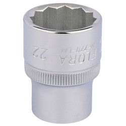 Elora 24674 22mm 1/2&quot; Square Drive Bi-hexagon Socket
