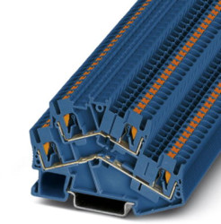 Double level terminal, push-in connection, 0.14-4.0 mm², 4 pole, 22 A, 6 kV, blue, 3209617