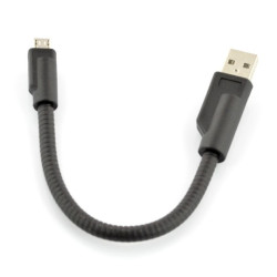 Przewód microUSB B - A - 0,2m - sztywny