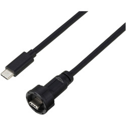 TRU COMPONENTS TC-13543584 USB Type-C Cable 0.5m Male to Male Waterproof Plastic