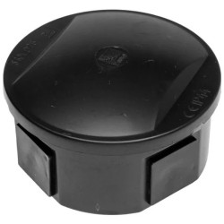 Puszka instalacyjna natynkowa typu KLIK 84x40mm IP44 czarna okrągła z zaślepkami PAWBOL