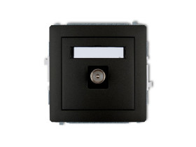 DECO Gniazdo antenowe pojedyncze TV czarny mat 12DGTV-1 KARLIK