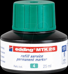 4-MTK25004 Refill ink, permanent marker, MTK 25, green