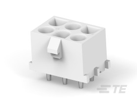 Listwa stykowa PCB 6-pinowe MATE-N-LOK raster: 6.35 mm Pionowy 2-rzędowe TE Connectivity Płyta60 V W osłonie