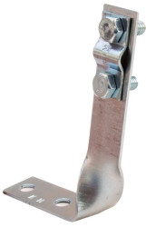 Uchwyt kątowy skręcony do drutu odgromowego KM40