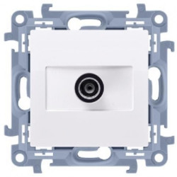 Gniazdo antenowy TV pojedyncze końcowe SIMON 10 białe Kontakt Simon CAK1.01/11