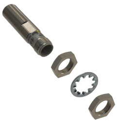 Czujnik zbliżeniowy M12 Indukcyjny 3 mm Omron Wpuszczany 12 → 24 V DC długość 38mm Gwintowany