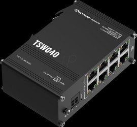 TSW040000000 Switch, 8-Port, Fast Ethernet, PoE