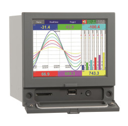 Rejestrator wykresów, kanały: 6, Graphical, Wilgotność, temperatura, wyjścia: 0