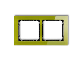 DECO Ramka 2 podwójna uniwersalna - efekt szkła (ramka zielona