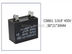 3,0uF 450V kondensator silnikowy; złącza 6,3mm