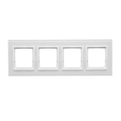 SIMON54 biała perła szkło DRN4/70 Ramka 4-krotna