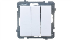 Sonata Łącznik Potrójny Biały Mat Łp-13R/M/75