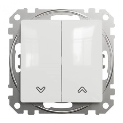 Przycisk żaluzjowy, biały, Sedna Design i Elements SDD111114