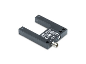 Czujniki fotoelektryczne Czujnik wideł widełkowy Baumer NACISNĄĆ/POCIĄGNĄĆ zakres 30 mm Czerwona dioda LED